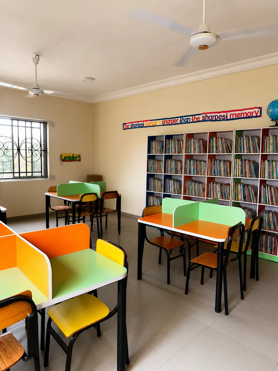 Headteacher in modern school building